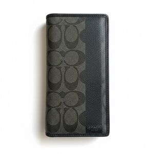 Coach Signature Black and Gray Long Wallet/Agenda